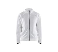 Blaklader 33622526 SWEATSHIRT AVEC FERMETURE ÉCLAIR COMPLÈTE, blanc/gris foncé, taille S