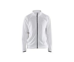 Blaklader 33622526 SWEATSHIRT AVEC FERMETURE ÉCLAIR COMPLÈTE, blanc/gris foncé, taille S