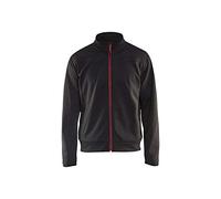 Blaklader 33622526 SWEATSHIRT AVEC FERMETURE ÉCLAIR COMPLÈTE, noir/rouge, taille S