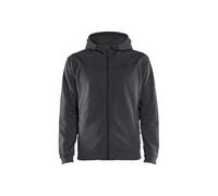 Blaklader 33632526 SWEATSHIRT AVEC FERMETURE ÉCLAIR COMPLÈTE, Gris moyen/noir, taille XS