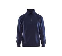 Blaklader 33651048 MAILLOT D'UNIVERSITÉ À MOITIÉ ZIPPÉ, Bleu marine, taille XS