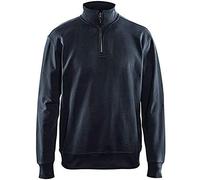 Blaklader 33691158 SWEATSHIRT AVEC DEMI FERMETURE ÉCLAIR, Bleu marine foncé, taille XXXL