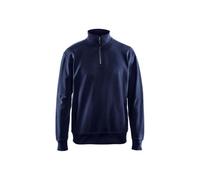 Blaklader 33691158 SWEATSHIRT AVEC DEMI FERMETURE ÉCLAIR, Bleu marine, taille XXXL