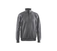 Blaklader 33691158 SWEATSHIRT AVEC DEMI FERMETURE ÉCLAIR, Gris, taille L