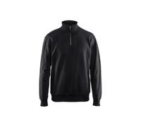 Blaklader 33691158 SWEATSHIRT AVEC DEMI FERMETURE ÉCLAIR, Noir, taille 4XL