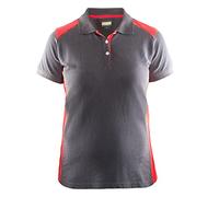 Blaklader 33901050 POLO POUR FEMMES , Gris/rouge, taille M