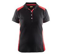 Blaklader 33901050 POLO POUR FEMMES , noir/rouge, taille M