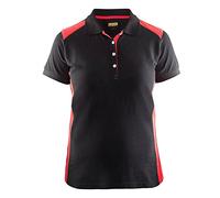Blaklader 33901050 POLO POUR FEMMES , noir/rouge, taille XL
