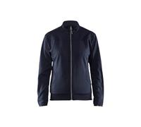 Blaklader 33942526 SWEATSHIRT POUR FEMME AVEC FERMETURE ÉCLAIR COMPLÈTE, Marine noire/Noir, taille XXXL