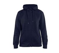 Blaklader 33951048 SWEAT À CAPUCHE POUR FEMME AVEC FERMETURE ÉCLAIR COMPLÈTE, Bleu marine, taille M