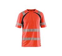 Blaklader 33971013 T-SHIR UV HIGH VIS, Rouge/Noir, taille 4XL