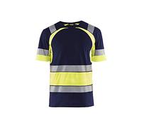Blaklader 34211030 T-SHIRT HAUTE VISIBILITÉ, Bleu marine/jaune, taille M