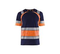 Blaklader 34211030 T-SHIRT HAUTE VISIBILITÉ, Bleu marine/orange, taille S
