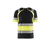 T-shirt de travail haute visibilité Blaklader 100% coton - Noir / Jaune XL