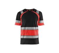 Blaklader 34211030 T-SHIRT HAUTE VISIBILITÉ, noir/rouge, taille 4XL