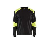 Blaklader 34571761 T-Shirt À Manches Longues IGNIFUGÉ, Bleu Marin/Jaune, Taille XS