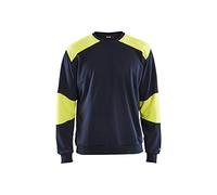 Blaklader 34581760 SWEATSHIRT IGNIFUGÉ, Bleu marin/jaune, taille XS