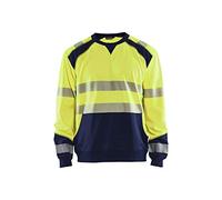 Blaklader 35412528 SWEATSHIRT HAUTE VISIBILITÉ, Jaune/Marine, taille XS
