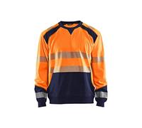 Blaklader 35412528 SWEATSHIRT HAUTE VISIBILITÉ, Orange/Bleu marine, taille XXL