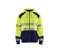 Blaklader 35462528 PULL À CAPUCHE HAUTE VISIBILITÉ, Jaune/Marine, taille XXXL
