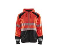 Blaklader 35462528 PULL À CAPUCHE HAUTE VISIBILITÉ, Rouge/Noir, taille S