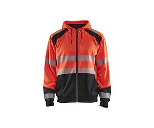 Blaklader 35462528 PULL À CAPUCHE HAUTE VISIBILITÉ, Rouge/Noir, taille XXL