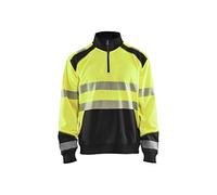 Blaklader 35562528 SWEATSHIRT HAUTE VISIBILITÉ AVEC FERMETURE ÉCLAIR, jaune/noir, taille M