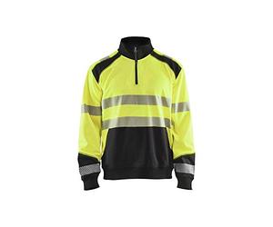 Blaklader 35562528 SWEATSHIRT HAUTE VISIBILITÉ AVEC FERMETURE ÉCLAIR, jaune/noir, taille XL