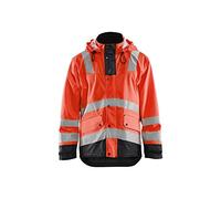 Blaklader 43072003 IMPERMÉABLE HAUTE VISIBILITÉ DOUBLÉ NIVEAU 2, Rouge/Noir, taille XS