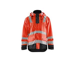 Blaklader 43072003 IMPERMÉABLE HAUTE VISIBILITÉ DOUBLÉ NIVEAU 2, Rouge/Noir, taille XS