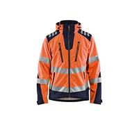 Blaklader 44912513 VESTE EN SOFTSHELL HAUTE VISIBILITÉ, Orange/Bleu marine, taille S