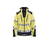 Blaklader 449125133389XS Veste Softshell haute visibilité Jaune/bleu marine Taille XS