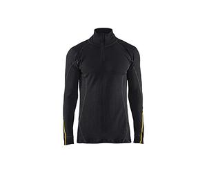 Blaklader 47961075 TOP DE SOUS-VÊTEMENTS IGNIFUGÉS 78% LAINE MÉRINOS, Noir, taille M