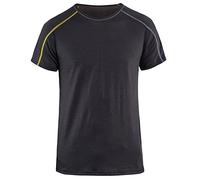 Blaklader 47981734 SOUS-VÊTEMENTS T-SHIRT XLIGHT 100% MÉRINOS, Gris foncé/Jaune, taille S