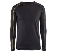 Blaklader 47991734 SOUS-VÊTEMENTS T-SHIRT XLIGHT 100% MÉRINOS, Gris foncé/Jaune, taille XXXL