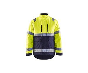 Blaklader 48271977 VESTE D'HIVER HAUTE VISIBILITÉ PU, Jaune/Marine, taille XXS