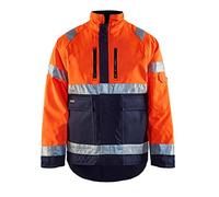 Blaklader 48271977 VESTE D'HIVER HAUTE VISIBILITÉ PU, Orange/Bleu marine, taille S