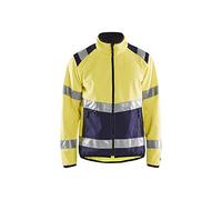 Blaklader 48772516 VESTE EN SOFTSHELL HAUTE VISIBILITÉ, Jaune/Marine, taille XXL