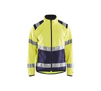 Blaklader 48772516 VESTE EN SOFTSHELL HAUTE VISIBILITÉ, Jaune/Marine, taille XXXL