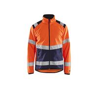Blaklader 48772516 VESTE EN SOFTSHELL HAUTE VISIBILITÉ, Orange/Bleu marine, taille M