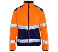 Blaklader 48772516 VESTE EN SOFTSHELL HAUTE VISIBILITÉ, Orange/Bleu marine, taille XS