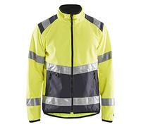 Blaklader 48772516 VESTE EN SOFTSHELL HAUTE VISIBILITÉ, Vis jaune/Gris moyen, taille XS