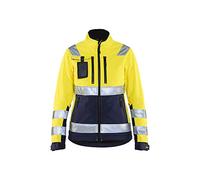 Blaklader 49022517 VESTE EN SOFTSHELL HAUTE VISIBILITÉ, Jaune/Marine, taille XXL