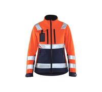 Blaklader 49022517 VESTE EN SOFTSHELL HAUTE VISIBILITÉ, Orange/Bleu marine, taille XL