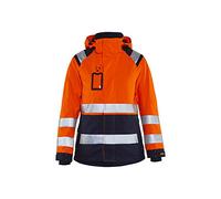 Blaklader 49041987 VESTE COQUILLE HAUTE VISIBILITÉ POUR FEMMES, Orange/Bleu marine, taille M