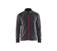 Blaklader 49951010 VESTE EN MICROPOLAIRE, Gris foncé/rouge, taille L