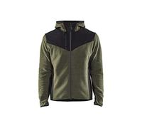 Blakläder Veste tricotée avec softshell Vert foncé/Noir