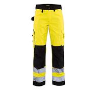 Blaklader 71551811 PANTALON HAUTE VISIBILITÉ POUR DAMES SANS POCHES À CLOUS, jaune/ noir, taille C46