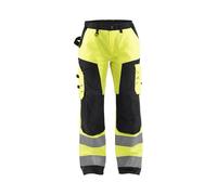 Blaklader 71551811 PANTALON HAUTE VISIBILITÉ POUR DAMES SANS POCHES À CLOUS, jaune/ noir, taille C48
