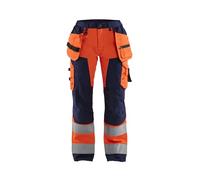 Blaklader 71561811 PANTALON HAUTE VISIBILITÉ POUR DAMES , Orange/Bleu marine, taille D22